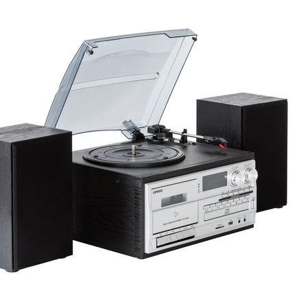 Audio Home Entertainment System (Black) Turntable, CDs, Vinyl, Wireless Streaming & More