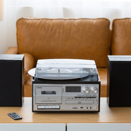 Audio Home Entertainment System (Black) Turntable, CDs, Vinyl, Wireless Streaming & More