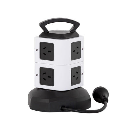 Tower Power Board with 6 Outlets + 2X USB A & 2X USB C