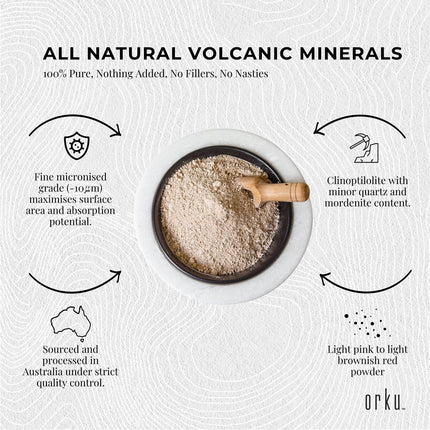 2Kg Pure Micronised Zeolite Powder Mineral - Micronized Volcamin Clinoptilolite