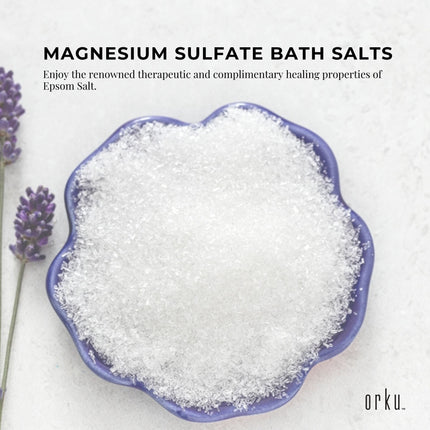 Orku 2Kg Epsom Salt - Magnesium Sulphate Bath Salts For Skin Body Sulfate