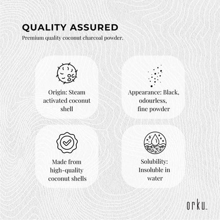 Orku 50g Activated Carbon Powder Coconut Charcoal -  Water Filtration