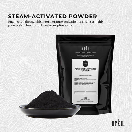 Orku 400g Activated Carbon Powder Coconut Charcoal - Water Filtration