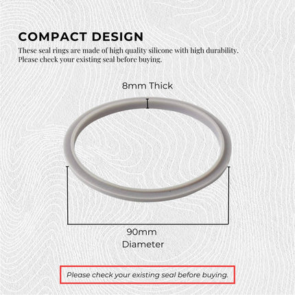 Kitchee 4x Grey Gasket Seal Ring For Nutribullet Model 600 900 1200W 90mm