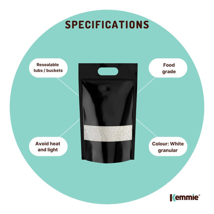 Kemmie Bulk 10Kg Potassium Sorbate Food Grade Granules Preservative E202