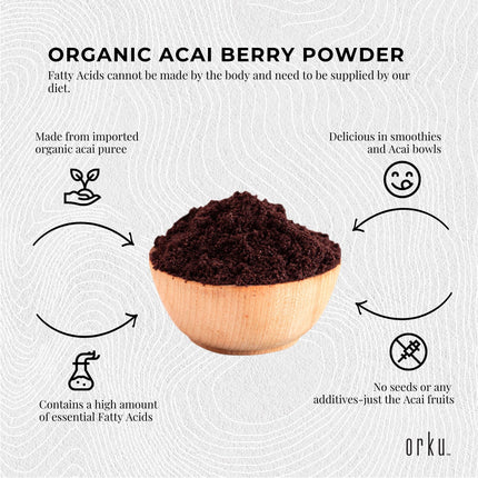 400g Acai Powder 100% Organic - Superfood Amazon Berries