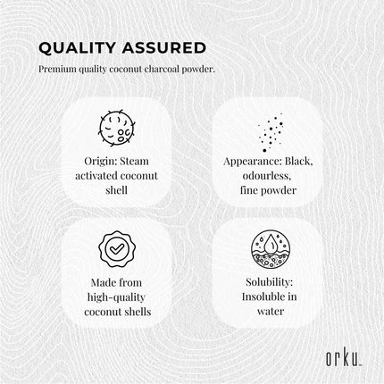 Orku 400g Activated Carbon Powder Coconut Charcoal Bucket - Water Filtration