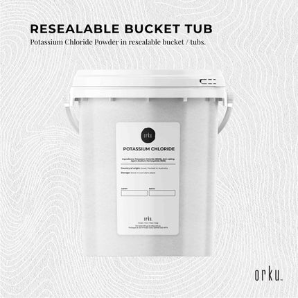 1.3Kg Potassium Chloride Powder Tub - Pure KCL E508 Food Grade Replacer
