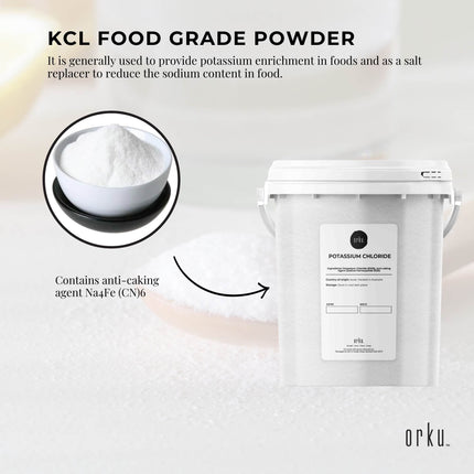 1.3Kg Potassium Chloride Powder Tub - Pure KCL E508 Food Grade Replacer