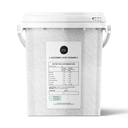 Orku 1.3Kg Vitamin C Powder in Tub Pure L-Ascorbic Acid - USP Grade Non-GMO