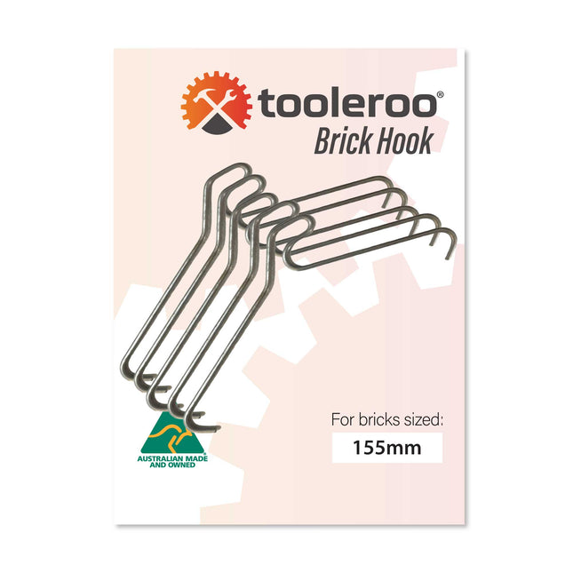 10 Pack 155-165mm (6-6.5") Brick Hooks - Wall Clips Hangers For Pictures Plants