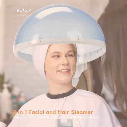 2 In 1 Facial and Hair Steamer Face Skin Portable Table Top Steam Ozone Machine