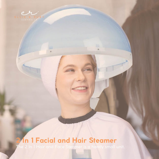 2 In 1 Facial and Hair Steamer Face Skin Portable Table Top Steam Ozone Machine