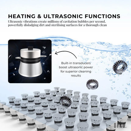 30L Digital Ultrasonic Cleaner Jewelry Ultra Sonic Bath Degas Parts Cleaning
