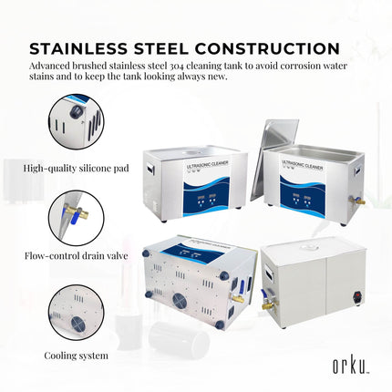 30L Digital Ultrasonic Cleaner Jewelry Ultra Sonic Bath Degas Parts Cleaning