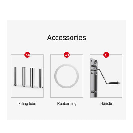 Kitchee 7L Manual Horizontal Sausage Filler - Stainless Stuffer Meat Press Machine