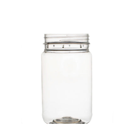 10x 500g Plastic Honey Jars + Lids - Round Clear Food Grade Packaging Containers