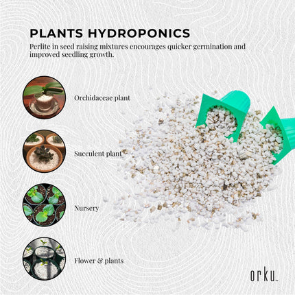 50L Perlite Coarse Premium Soil Expanded Medium Plants Hydroponics