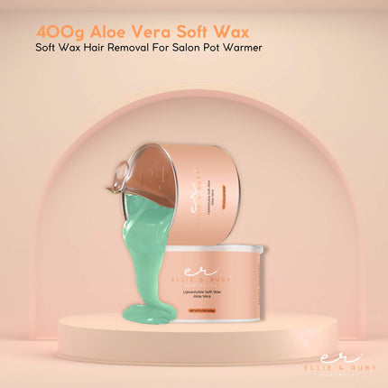 400g Soft Wax Hair Removal - Aloe Vera Depilatory For Salon Pot Warmer