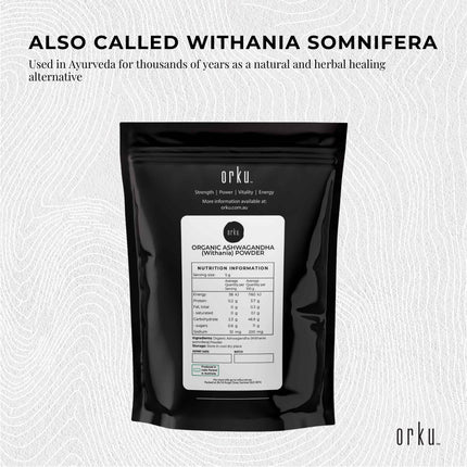 400g Organic Ashwagandha Root Powder Withania Somnifera Herb Supplement
