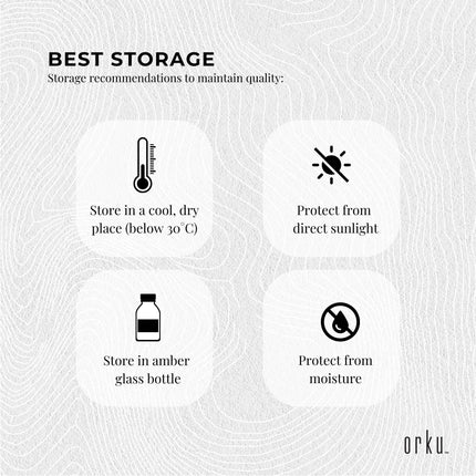 Orku 25ml Organic Castor Oil + Dropper - Hexane Free Cold Pressed