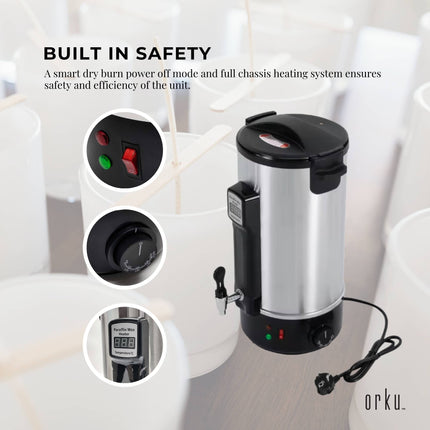 10L Orku Candle Wax Heater With Tap And Accessories - Candle Making Melter Pot