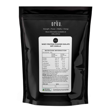Orku 100g Whey Protein Isolate Powder – Vanilla WPI | Sports Food