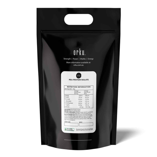 Orku 5kg Pea Protein Isolate Powder - High Protein Plant Based Unsweetened