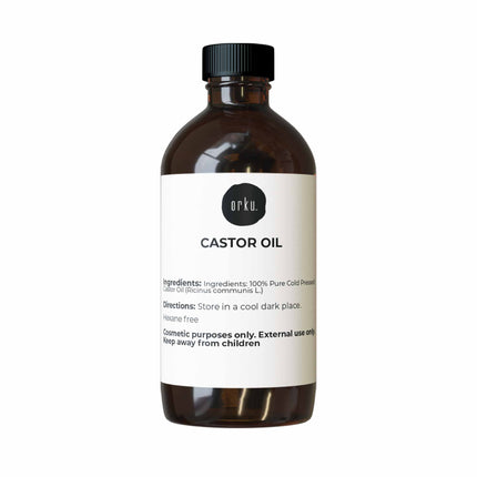 Orku 100ml Castor Oil - Hexane Free Cold Pressed Virgin