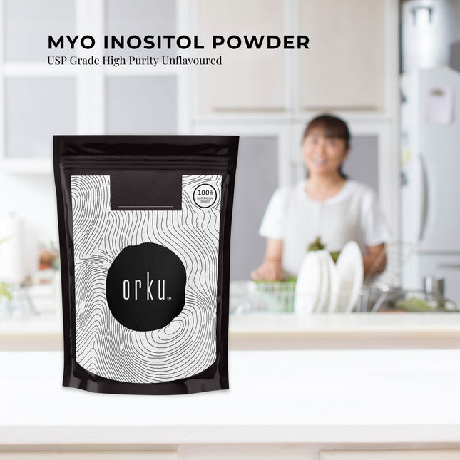 Orku 400g Myo Inositol Powder - USP Grade High Purity Unflavoured
