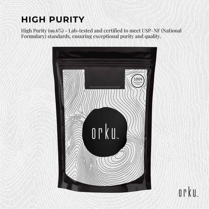 Orku 400g Myo Inositol Powder - USP Grade High Purity Unflavoured