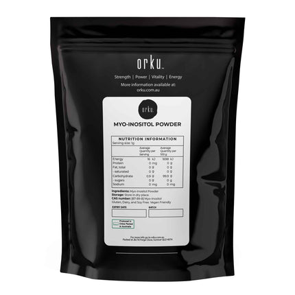 Orku 400g Myo Inositol Powder - USP Grade High Purity Unflavoured