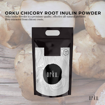 Orku 20Kg Chicory Root Inulin Powder - Unflavoured Natural Prebiotic Fibre
