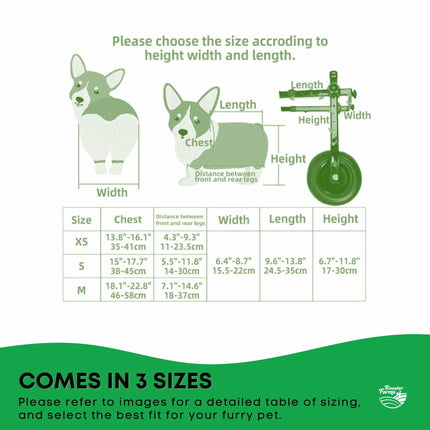 Rooster Farms Little Dog Wheelchair Medium Harness - Adjustable Back Leg Aid