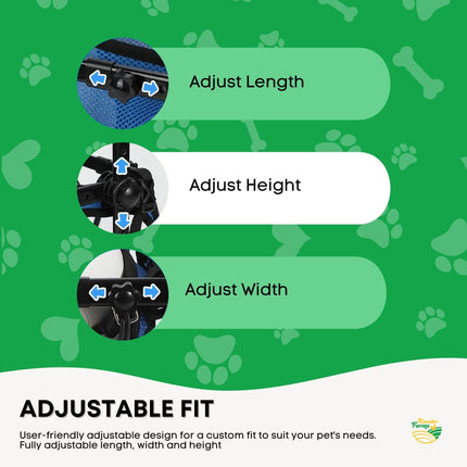 Rooster Farms Little Dog Wheelchair Medium Harness - Adjustable Back Leg Aid