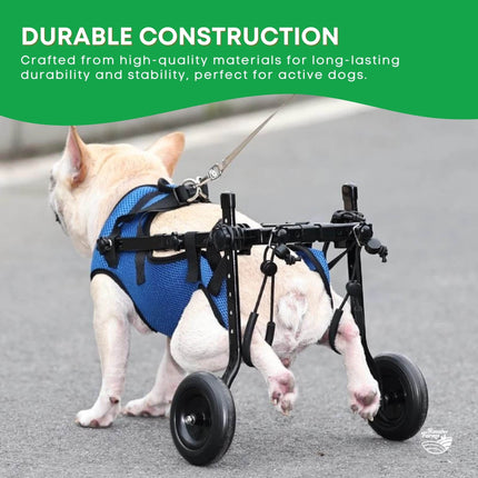 Rooster Farms Little Dog Wheelchair Medium Harness - Adjustable Back Leg Aid