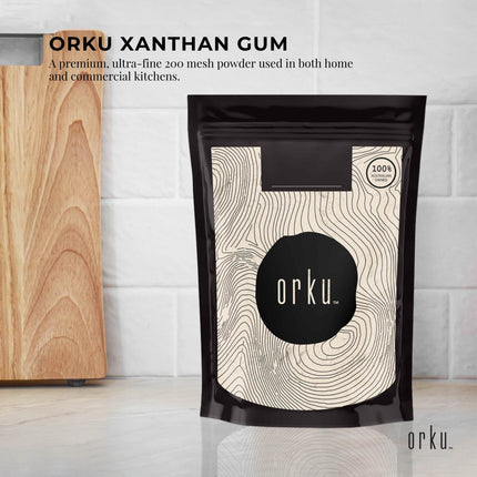 Orku 1Kg Xanthan Gum Thickener Pure Fine Powder 200 Mesh FCC E415 Food Additive