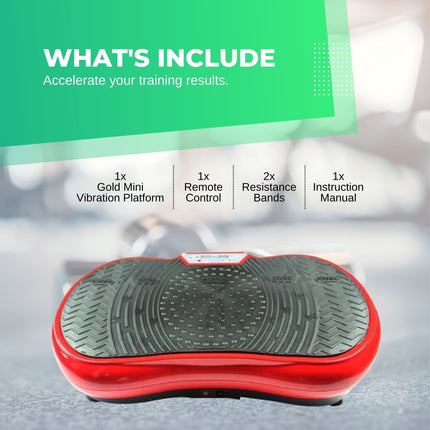 Social Hike Red Vibration Machine Platform - Exercise Plate Whole Body Workout