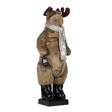 Christabelle 1.5m Musical LED Animated Christmas Moose Decoration Light-Up Lantern Ornament