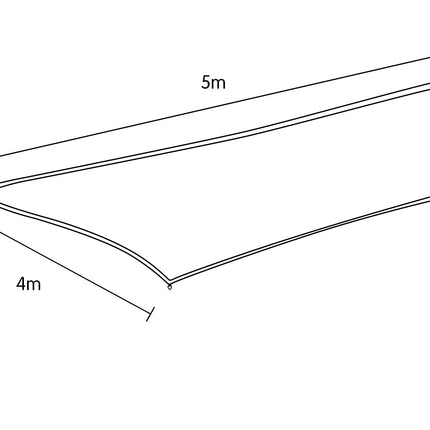 Wallaroo Rectangular Shade Sail 4m x 5m - Grey