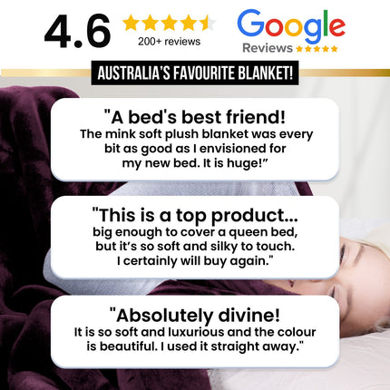 Laura Hill Mink Blanket Queen Size Double-sided Soft Plush Bed Faux Throw Rug 220 X 240cm (pink)