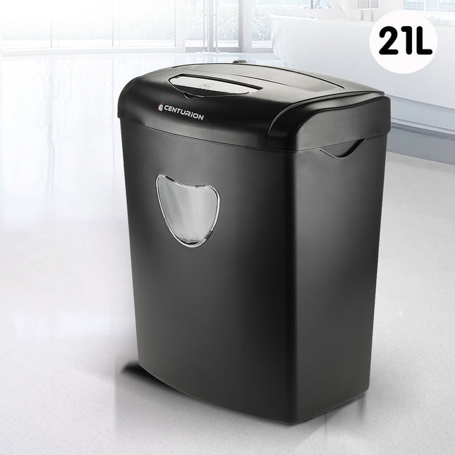 Centurion 21L Cross-Cut Office Shredder 10-Sheet Paper, CD & Credit Card Security