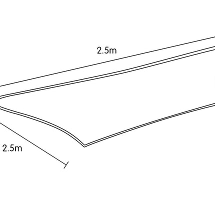Wallaroo Square Shade Sail 2.5 x 2.5m - Sand