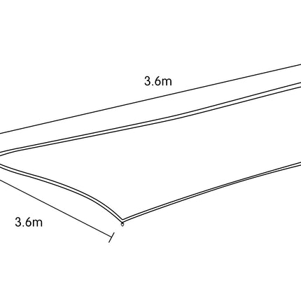 Wallaroo Square Shade Sail 3.6m x 3.6m - Sand