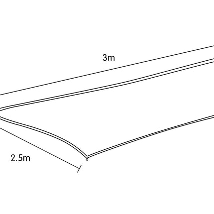 Wallaroo Rectangular Shade Sail 3 x 2.5m - Sand