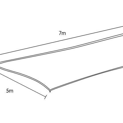 Wallaroo Rectangular Shade Sail 7m x 5m - Sand