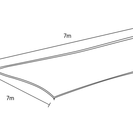 Wallaroo Rectangular Shade Sail 7m x 7m - Sand