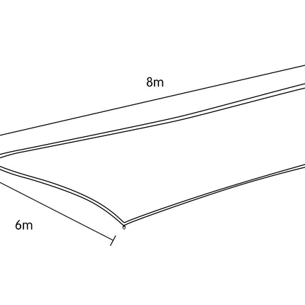 Wallaroo Rectangular Shade Sail: 8m x 6m - Sand