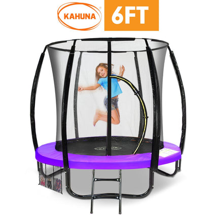 Kahuna Classic 6ft Trampoline Round Outdoor Free Safety Net Spring Pad Cover Mat Purple