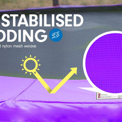 Kahuna Classic 6ft Trampoline Free Ladder Spring Mat Net Safety Pad Cover Round Enclosure Basketball Set - Purple